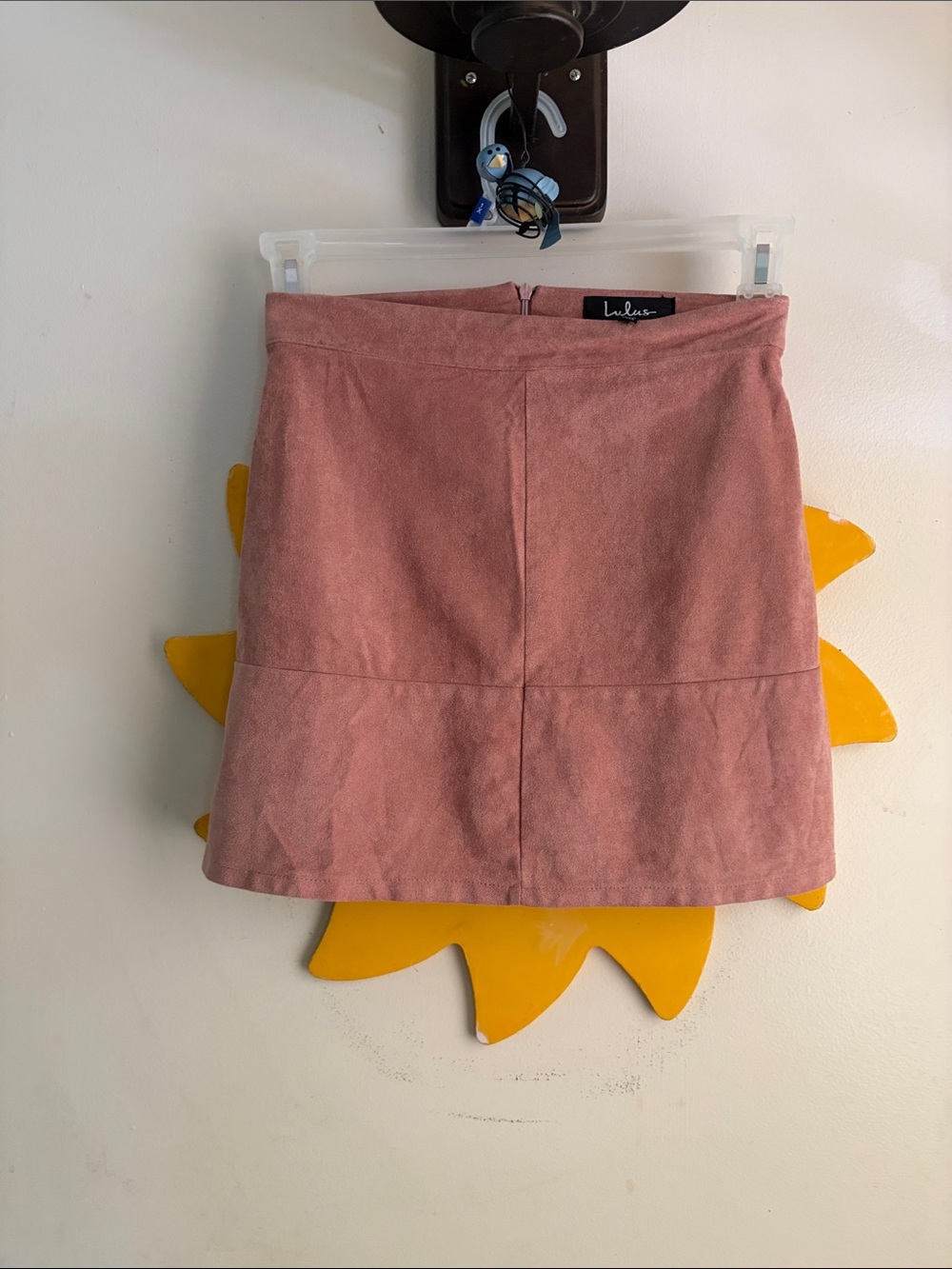Lulu's Rose Dust Suede Mini Skirt Sz. S
